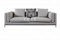 New Modern Design Grey Linen Fabric Soft Feather Furniture Living Room Sofa Set