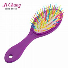 Promotion colorful oval style hair brush
