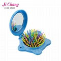 New design plastic hair brush foldable