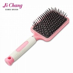 Nonslip Rubber handle paddle cushion hair brush