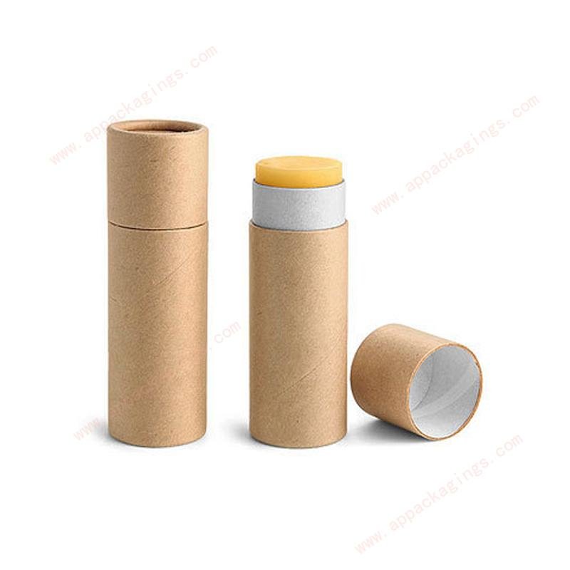 Custom mini eco packaging paper empty lip balm tube 5