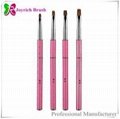 gel nail brush best kolinsky hair pink metal handle