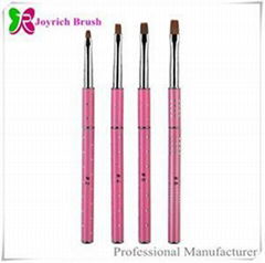 gel nail brush best kolinsky hair pink metal handle