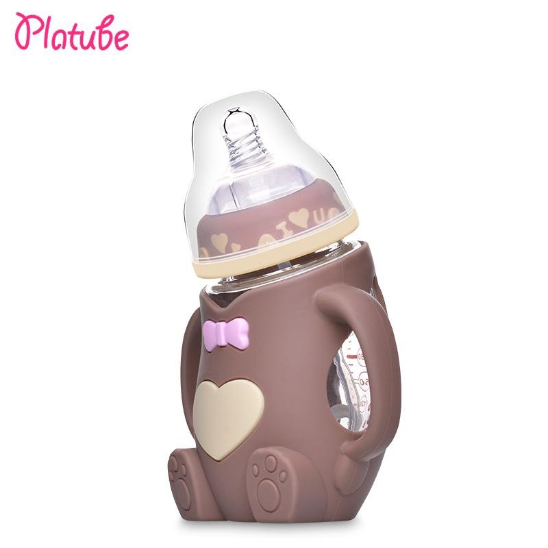 廠家批發 新生嬰儿寬口徑玻璃奶瓶 3