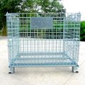 Stacking foldable wire mesh garbage cage