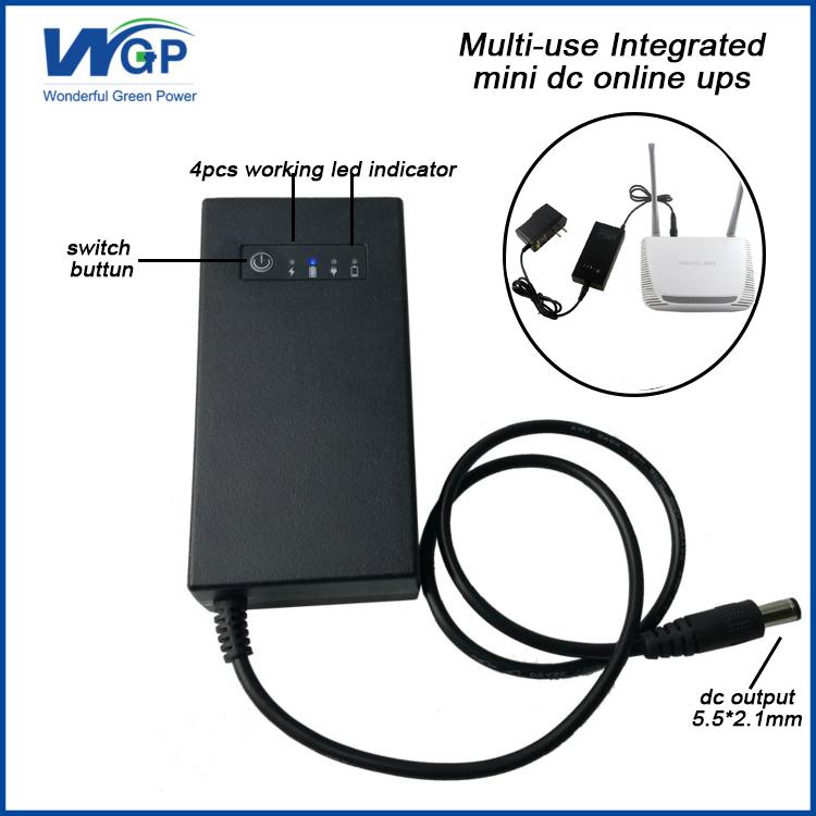 Long backup time lithium battery 18650 dc mini ups for wifi router 9v 12v