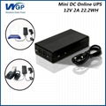 Network system lithium ion battery backup intelligent pl   able mini ups 12v