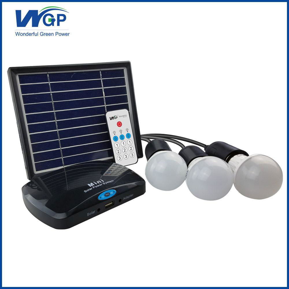 Multifunctional solar powered mini project home solar lighting system