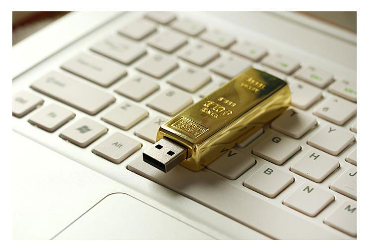 Fashion Shiny Gold bar shape USB flash disk 1gb/2gb/4gb/8gb/16gb/32gb USB 2