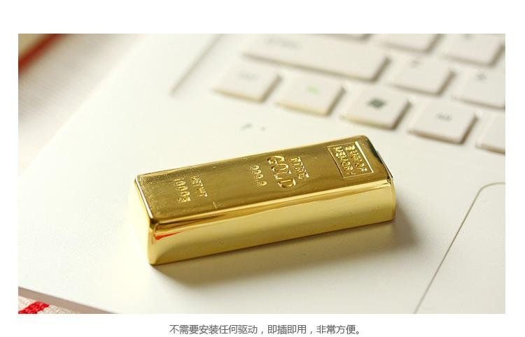 Fashion Shiny Gold bar shape USB flash disk 1gb/2gb/4gb/8gb/16gb/32gb USB 3