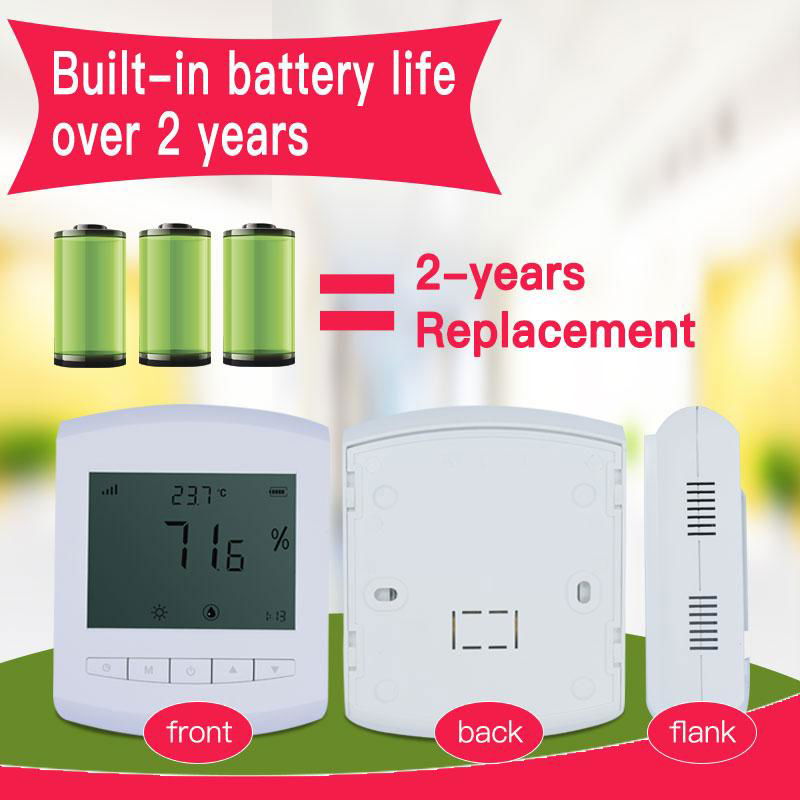 Battery Powered LoRa Wireless Temperature Humidity Sensor with LCD Display 3