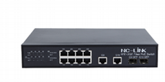 8-Port 100Mbps+ 2-Combo Port Switch with 8-Port PoE NC-PUS010GF