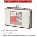 Luxury Hotel Quality 100% Pure Canadian Goose Down 4 x Pillows 100% Cotton Cover 3