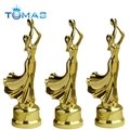 Hot design various color plated available custom metal dancing trophy