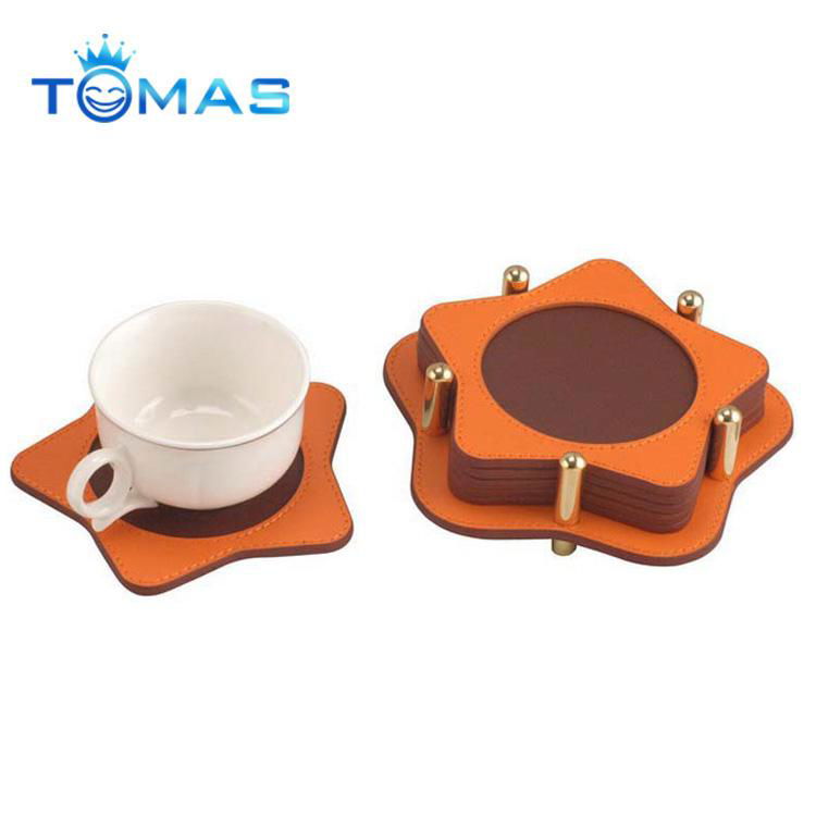 Factory direct hot sale leather coasters for wedding souvenirs