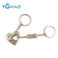 Hot selling heart shaped couple keychain