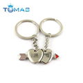 Hot selling heart shaped couple keychain valentine gifts 2