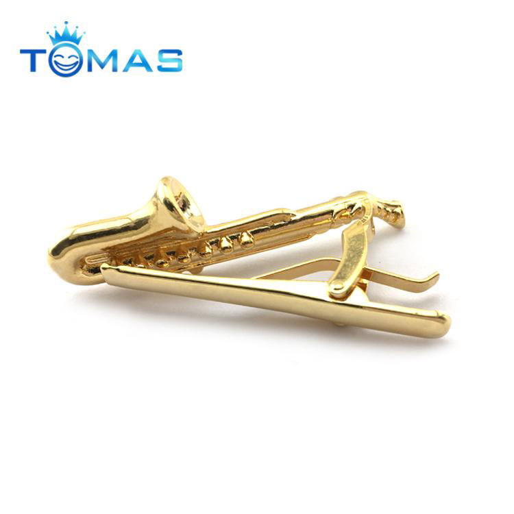 Trendy men metal simple necktie tie bar clasp clip gold tie clips for business