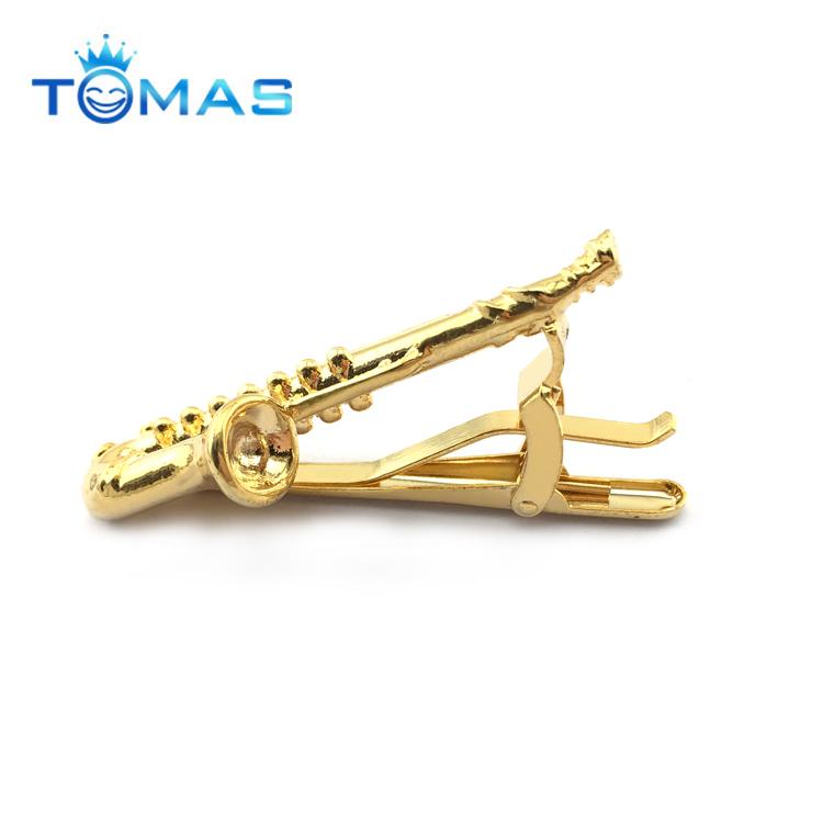 Trendy men metal simple necktie tie bar clasp clip gold tie clips for business 3