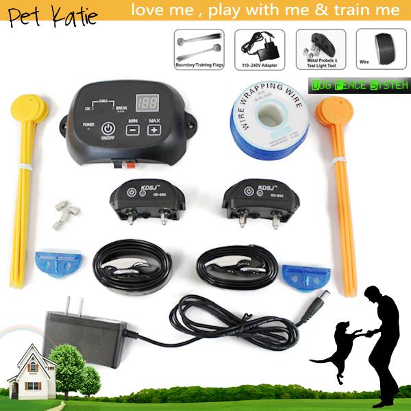 Wired In Ground Rechargeable Electronic Dog Fence Waterproof KD660