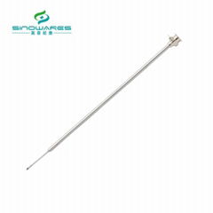ISO stainless steel hypodermic needle with blunt tip