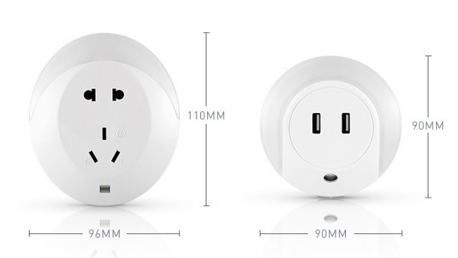 Mutifuction USB Socket and LED light  night sleep bedside lamp 4