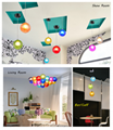 Bar Restaurant Cafe glass LED home decorate lamp customized ceiling light