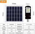 Outdoor Waterproof polysilicon solar sensor induction LED Corridor streetlight  4