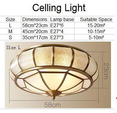 Retro style Glass Celling Light GL101 5