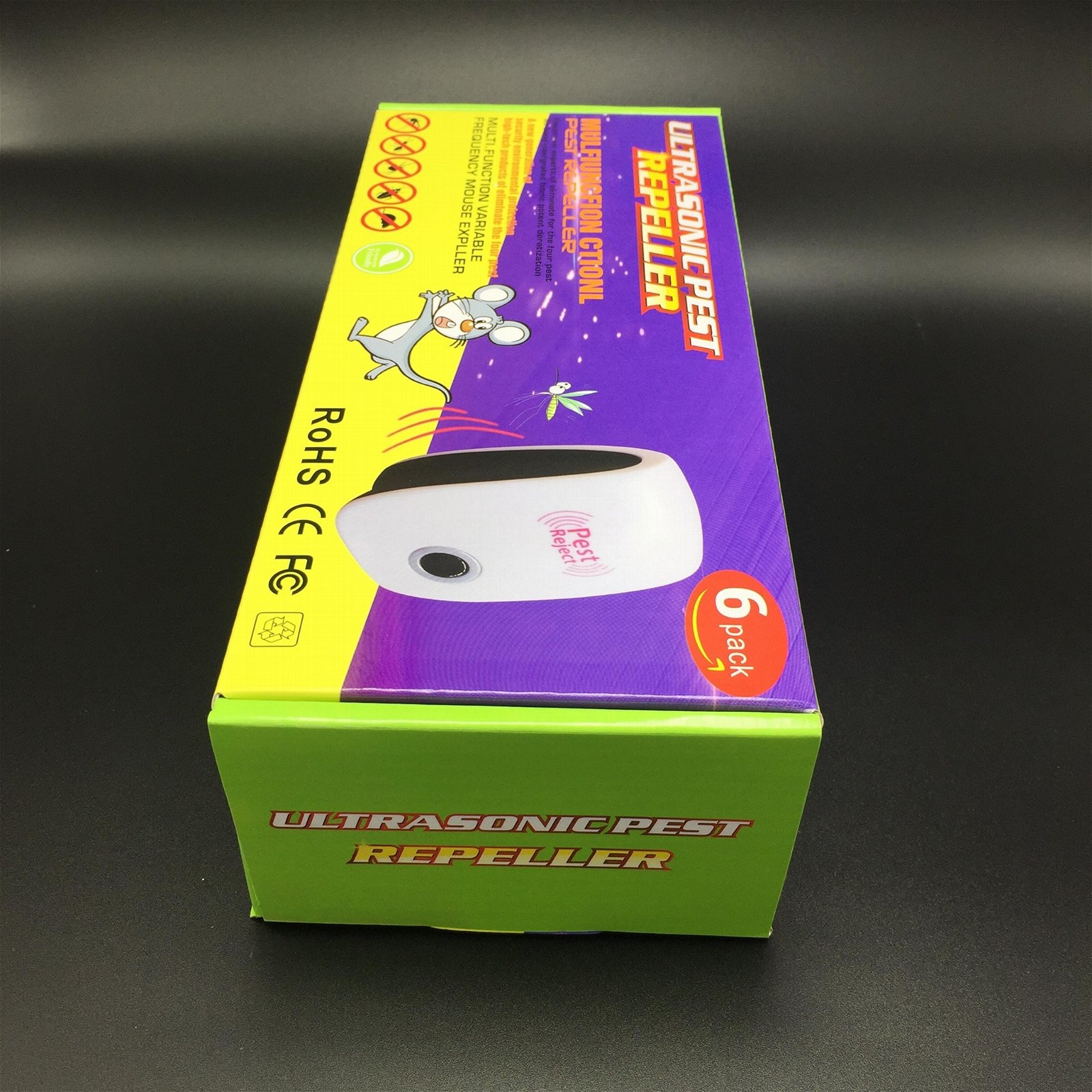驱鼠器超声波驱蚊器电子驱虫器亚马逊害虫驱赶器6个装彩盒