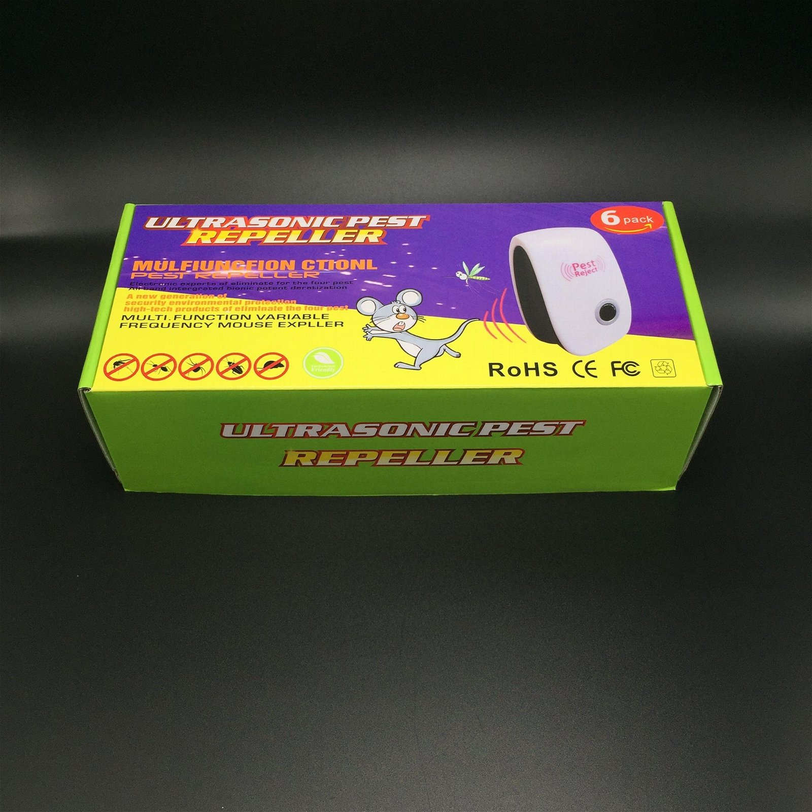 驱鼠器超声波驱蚊器电子驱虫器亚马逊害虫驱赶器6个装彩盒 2