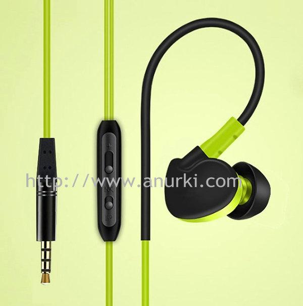 Sport Hands free Stereo Wired Earphones with Microphone and Volume Control 3