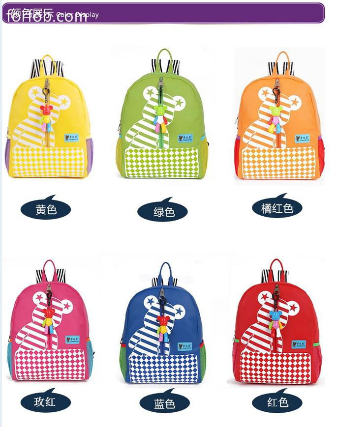 Hot Selling Kids Soft Cartoon Baby Backpack Bear Style School Bag 2