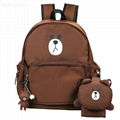 Casual Backpack School Outdoor Travel Bag Large Capacity Animal Bear Style 1