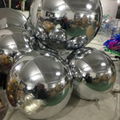 Hot sale Holidays decorations large hanging pvc gold inflatable mirror ball ball