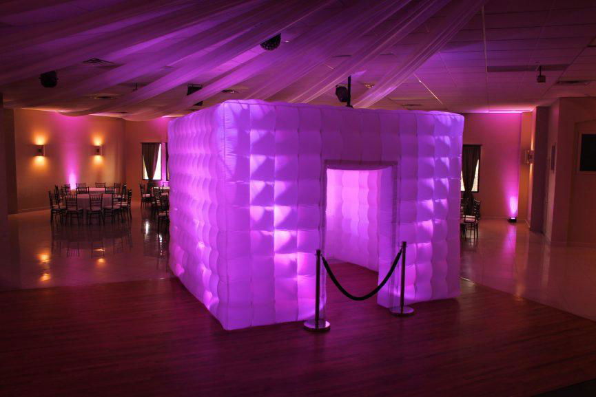 Led portable inflatable photo booth tent inflatable cube for advertising wedding 4