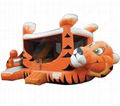 Giant custom inflatable tiger bounce inflatable bouncy castle for outdoor 2