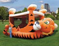 Giant custom inflatable tiger bounce inflatable bouncy castle for outdoor 5