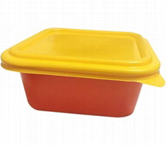 Square PP Disposable Square Lunch Box Bright Bowl 600ml 20oz