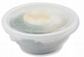 Disposable Leakproof PP Round Bowl with Lid 1050ml 36oz  1
