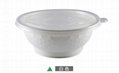 Disposable Leakproof PP Round Bowl with Lid 1050ml 36oz  2
