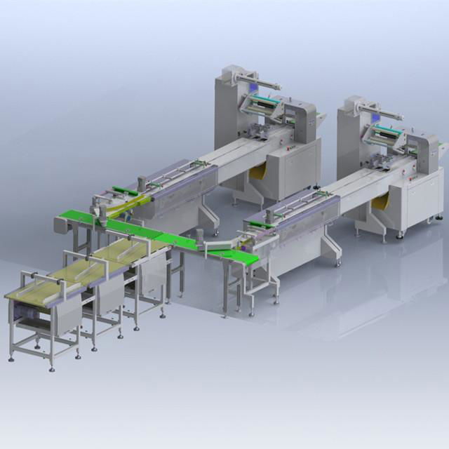 cake moon automatic packing machine system with plastic tray