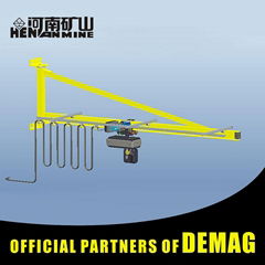 180 Degree 3ton 5ton 10ton Wall Mounted Jib Crane With Electric Hoist