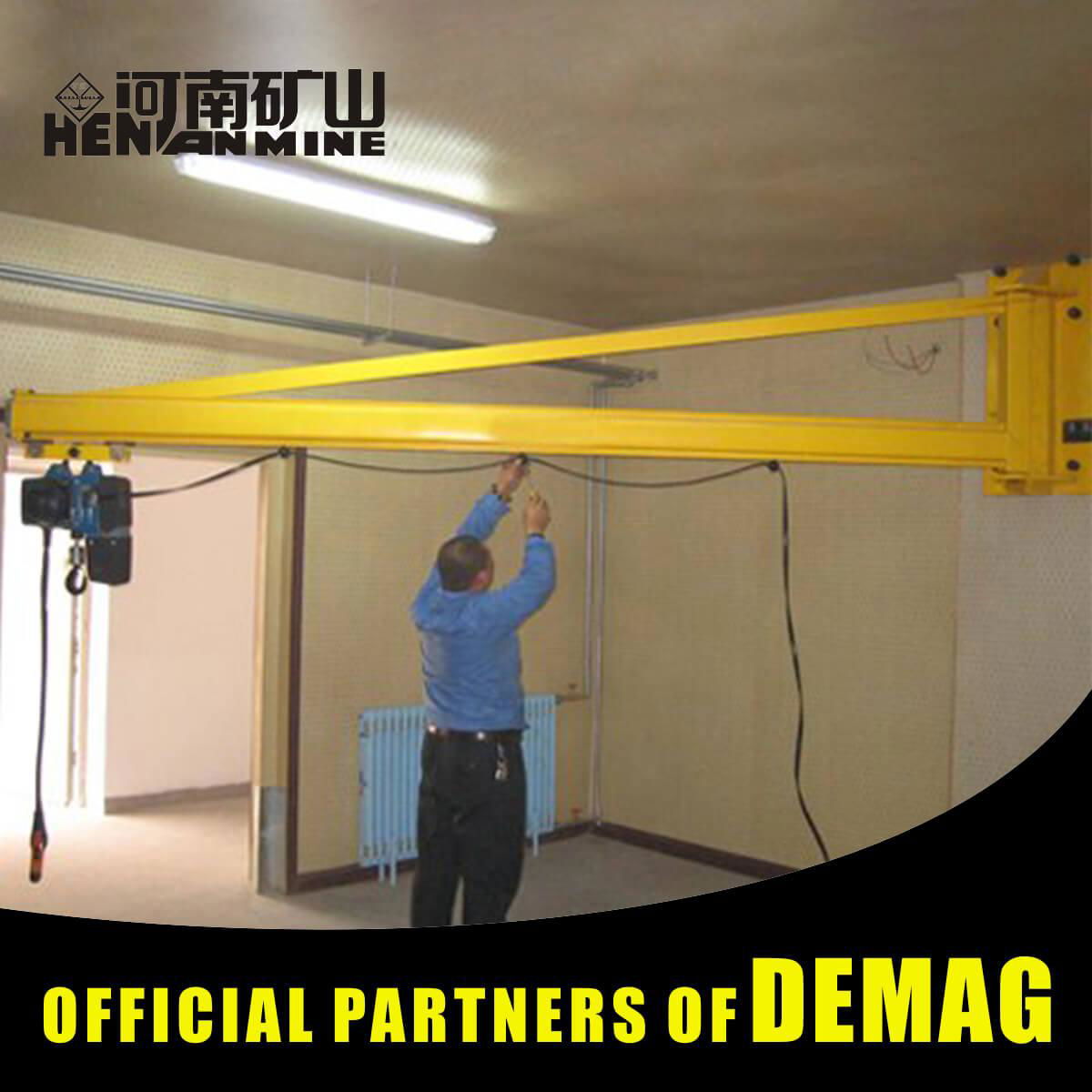 180 Degree 3ton 5ton 10ton Wall Mounted Jib Crane With Electric Hoist 2