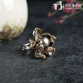 Fashion Jewellry Design Gold Plating Silver Ring for Women's