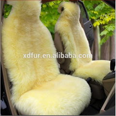 Real Genuine Australian White Car Sheepskin Seat Covers Front Universal Fit