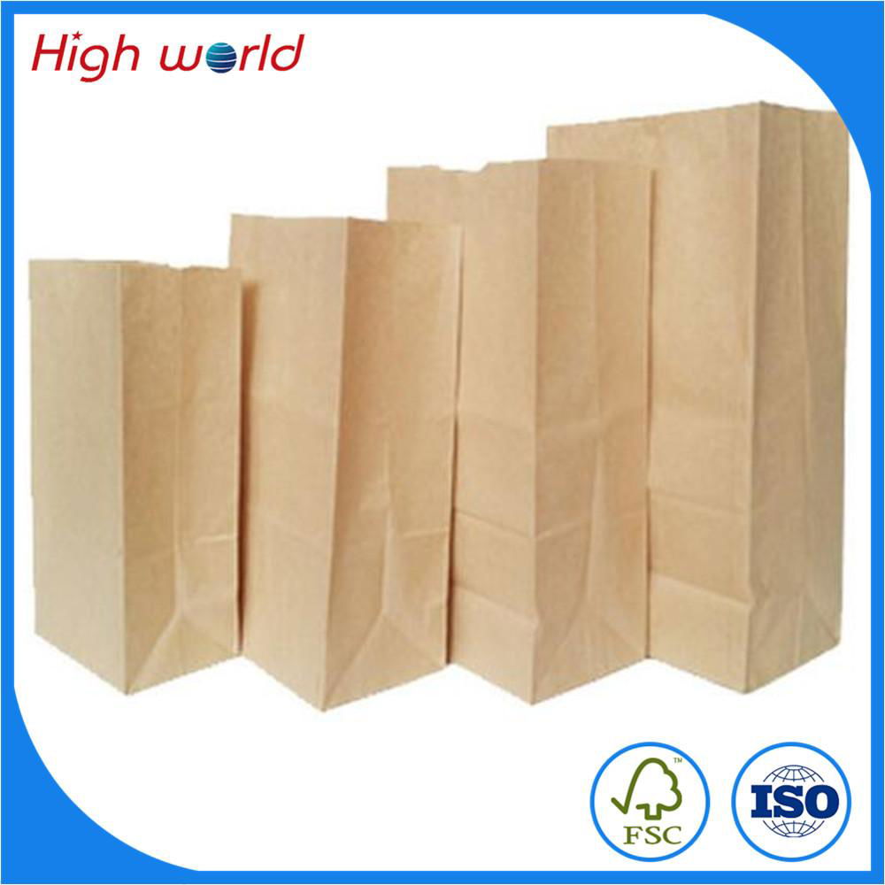 Factory price cheap printed white kraft paper bag