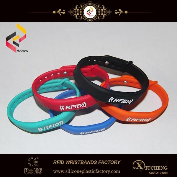 Adjustable Silicone RFID Wristband NFC RFID Bracelet