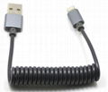 spiral phone charger cable