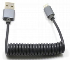 spiral phone charger cable